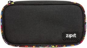 img 1 attached to Get Organized in Style: ZIPIT Jumbo Black Pencil Pouch for Adults - Spacious & Secure Pen Organizer!