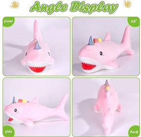 img 2 attached to CozyWorld Giant Realistic Unicorn Shark: A Vibrant, Plush Ocean Animal Pillow for Toddler Kids - Perfect Holiday and Birthday Gifts, Pink, 20 inches