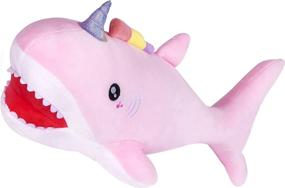 img 4 attached to CozyWorld Giant Realistic Unicorn Shark: A Vibrant, Plush Ocean Animal Pillow for Toddler Kids - Perfect Holiday and Birthday Gifts, Pink, 20 inches