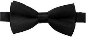 img 2 attached to 🎀 Adjustable Solid Color Rayon Boys Kids Bow Tie for Holiday Parties and Dress Up - EachWell