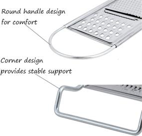 img 2 attached to 🧀 Versatile Stainless Steel Cheese Grater: Ideal Size and Enhanced Grip for Cheese, Fruits, Veggies, Chocolate