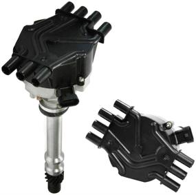 img 4 attached to 🚗 Chevy GM V6 4.3L 262 EFI Дистрибьютор с черной крышкой - зажигание дистрибьютора для двигателей Vortec 1995-2007 годов, 6 цилиндров