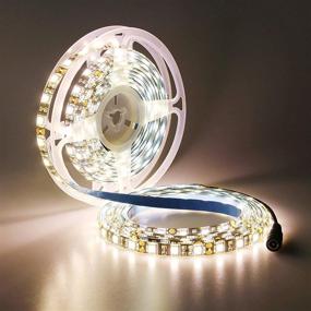 img 4 attached to 🔆 YUNBO LED Strip Light Natural White 4000-4500K - Waterproof 16.4ft Tape Light for Home, Kitchen Cabinet, Living Room Decoration