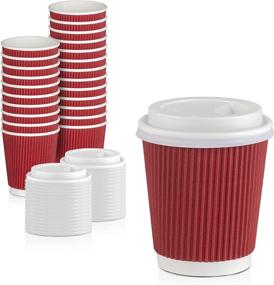 img 4 attached to Pack Disposable Coffee Cups Lids Household Supplies and Paper & Plastic