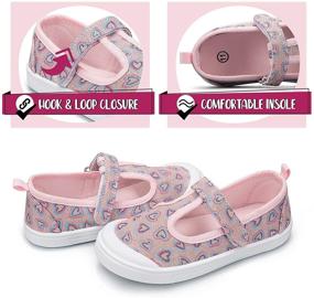 img 2 attached to KomForme Toddler Canvas Ballet Sneakers Girls' Shoes and Flats