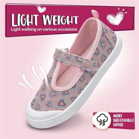 img 3 attached to KomForme Toddler Canvas Ballet Sneakers Girls' Shoes and Flats