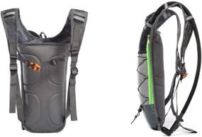 img 2 attached to AXEN Rave Hydration Pack Backpack with 2L Water Bladder - Perfect for Festivals, Raves, Hiking, Biking, Climbing, Running and More! (3 Pocket Design Included)