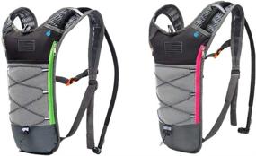 img 3 attached to AXEN Rave Hydration Pack Backpack with 2L Water Bladder - Perfect for Festivals, Raves, Hiking, Biking, Climbing, Running and More! (3 Pocket Design Included)