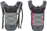 axen rave hydration pack backpack with 2l water bladder - perfect for festivals, raves, hiking, biking, climbing, running and more! (3 pocket design included) логотип