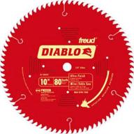 🔪 freud d1080x diablo 10" 80-tooth atb saw blade with 5/8" arbor & permashield coating - ultimate precision and durability! logo