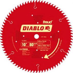 img 1 attached to 🔪 Freud D1080X Diablo 10" 80-Tooth ATB Saw Blade with 5/8" Arbor & PermaShield Coating - Ultimate Precision and Durability!