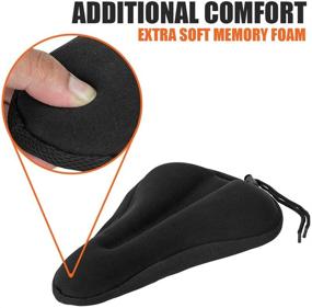 img 3 attached to 🚴 Enhance Your Ride with BV Bike Seat Cover: Extra Soft Memory Foam Saddle Cushion for Stationary Bikes, Indoor Cycling, Spinning Classes