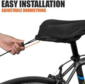 img 1 attached to 🚴 Enhance Your Ride with BV Bike Seat Cover: Extra Soft Memory Foam Saddle Cushion for Stationary Bikes, Indoor Cycling, Spinning Classes