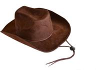 🤠 dark brown felt cowboy hat for kids with drawstring, brown, size: one size logo