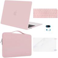 📱 mosiso macbook air 13 inch case 2020 2019 2018 - a2337 m1 a2179 a1932, retina display touch id, pink hard shell with bag, keyboard cover, webcam cover, screen protector logo