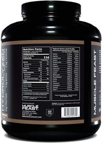 img 3 attached to High-Quality Grass Fed Hydrolyzed Whey Protein: MUSCLE FEAST, 100% Pure, Fast Digesting, All Natural, Hormone Free, 23g Protein, 114 Calories (Chocolate, 5lb)