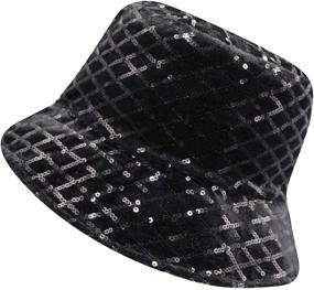 img 3 attached to 🧢 Reversible Double-Sided Sequin Bucket Hat - Shiny Glitter Sun Cap for Women, Men - Ideal for Travel, Beach, Outdoor Activities