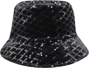 img 4 attached to 🧢 Reversible Double-Sided Sequin Bucket Hat - Shiny Glitter Sun Cap for Women, Men - Ideal for Travel, Beach, Outdoor Activities