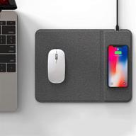 amyzone large fabric case-friendly mouse pad with qi certified 10w fast wireless charging - ideal for iphone 12/12 pro/xs/x/8/11, samsung s10/note 10, google pixel 4/3 xl - perfect gift logo