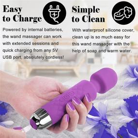 img 1 attached to 💜 Toolodge Purple Rechargeable Personal Massager: Cordless Handheld for Muscle Recovery