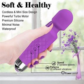 img 3 attached to 💜 Toolodge Purple Rechargeable Personal Massager: Cordless Handheld for Muscle Recovery