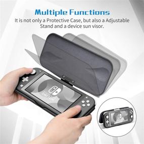 img 2 attached to 🎮 G-STORY Flip Protective Case for Nintendo Switch Lite with Tempered Glass – Grey, Slim and Anti-Scratch with Screen Protectors