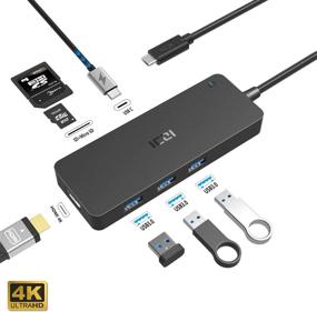 img 4 attached to 🔌 ICZI USB C хаб с портом 4K HDMI, 3 портами USB 3.0, считывателем SD + MicroSD карт, функцией Power Delivery для MacBook Pro, ASUS U4100, Dell XPS15, Lenovo Yoga 900