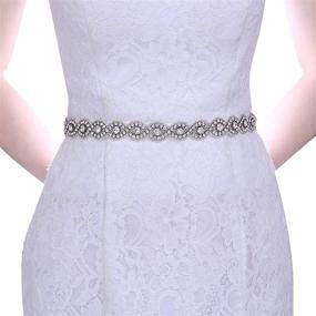 img 4 attached to 💎 Elegant Azaleas Womens Beaded Wedding Crystal Women's Belt Accessories: A Touch of Glamour for Your Special Day