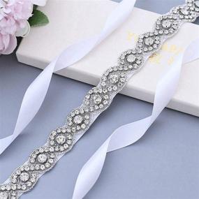 img 2 attached to 💎 Elegant Azaleas Womens Beaded Wedding Crystal Women's Belt Accessories: A Touch of Glamour for Your Special Day