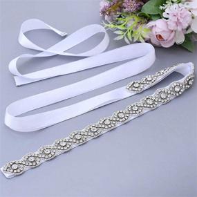 img 3 attached to 💎 Elegant Azaleas Womens Beaded Wedding Crystal Women's Belt Accessories: A Touch of Glamour for Your Special Day