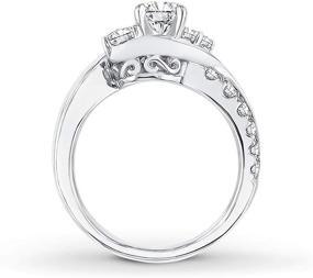 img 2 attached to 💍 Twisting Moissanite Engagement Rings for Women: Platinum Plated Silver in 2 Styles