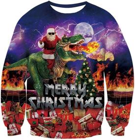 img 4 attached to 🎄 BFUSTYLE Christmas Sweatshirt Fleece Pullover: Boys' Clothing and Fashion Hoodies & Sweatshirts - Festive Winter Collection