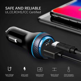 img 1 attached to 🔌 iWonbrey USB-C Car Charger - Fast PD & Quick Charge Dual Port Adapter - Compatible with iPhone 12/12 Pro/Max/12 Mini/11/Pro/Max/XR/XS/Max/8 and Samsung Galaxy S21/20/Note 20 Ultra