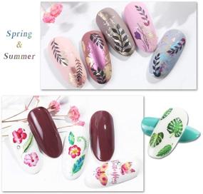 img 2 attached to 🦩 Flamingo Decor Butterfly Designer Nail Stickers - 29 Sheets for Nail Art, Acrylic Nails, Gel Polish, and more