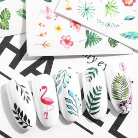 img 3 attached to 🦩 Flamingo Decor Butterfly Designer Nail Stickers - 29 Sheets for Nail Art, Acrylic Nails, Gel Polish, and more