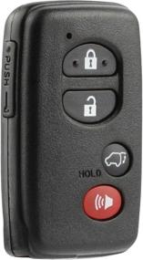 img 2 attached to Premium Quality Smart Key Fob Case & Pad for Toyota Highlander Venza 2008-2016 (HYQ14AAB, HYQ12ACX, HYQ14AEM)