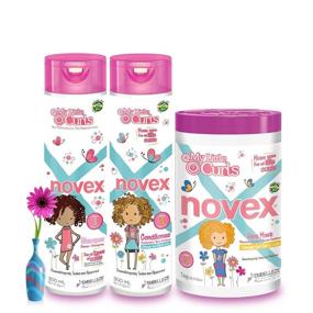 img 4 attached to 🌿 Revitalize and Nourish with Novex My Little Curls Shampoo, Conditioner & Hair Mask Bundle - Enriched with Pure Aloe Vera & D-Panthenol