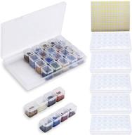 💎 168 grids portable diamond painting bead storage containers cases with lids, 3 label marker stickers, and supplies boxes - ideal for 5d diamond art embroidery kits accessories storaging logo