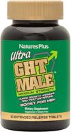 naturesplus ultra ght male extended release bilayer tablets - 90 vegetarian supplements - powerful testosterone & human growth hormone boost - gluten-free - 30 servings logo