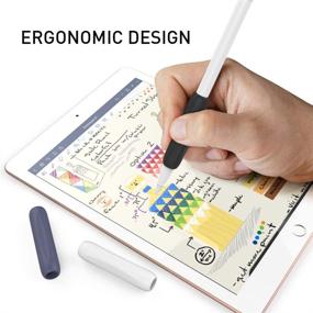 img 3 attached to Delidigi Apple Pencil Grip - Set of 3 Ergonomic Silicone Sleeve Accessories, Compatible with Apple Pencil 1st and 2nd Generation - White, Black, Midnight Blue