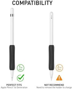 img 2 attached to Delidigi Apple Pencil Grip - Set of 3 Ergonomic Silicone Sleeve Accessories, Compatible with Apple Pencil 1st and 2nd Generation - White, Black, Midnight Blue