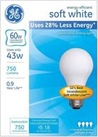 💡 ge lighting soft white 43-watt a19 light bulb, 620-lumen, 12-pack logo