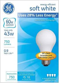 img 2 attached to 💡 GE Lighting Soft White 43-Watt A19 Light Bulb, 620-Lumen, 12-Pack