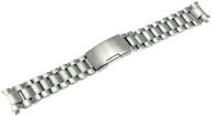 curved silver stainless steel bracelet by rechere logo