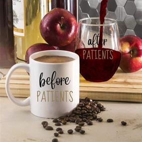 img 3 attached to 👩 Before Patients, After Patients 11 oz Coffee Mug and 15 oz Stemless Wine Glass Set - Perfect Graduation Gifts for Dentists, Dental Professionals, Doctors, Nurses, and more!