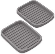 zappoware silicone sponge holder and soap tray set - gray (2 pcs) - 5.9" x 4.33 logo