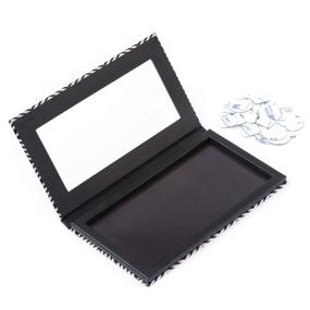 img 2 attached to 💄 Allwon Magnetic Palette: Sleek Black Empty Makeup Palette with Mirror & 20Pcs Adhesive Empty Metal Stickers for Eyeshadow, Lipstick, Blush, and Powder