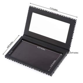 img 1 attached to 💄 Allwon Magnetic Palette: Sleek Black Empty Makeup Palette with Mirror & 20Pcs Adhesive Empty Metal Stickers for Eyeshadow, Lipstick, Blush, and Powder