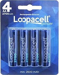 img 1 attached to 🔋 4 Pack Loopacell AA Ni-MH 2700mAh Rechargeable Batteries