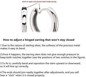 img 1 attached to 💎 Carleen 925 Sterling Silver Hoop Earrings with Simulated Diamond Birthstones - Durable Hinged Huggie Style for Women and Girls (18mm/0.71")